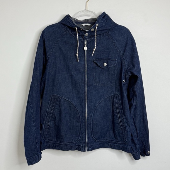 Fidelity Denim Jacket Mens Medium by Gerald & Stewart Hooded Unlined Preppy - Picture 1 of 14